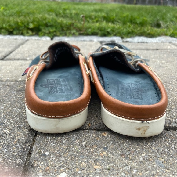 Sebago Dockside Blue Brown slide on 7 M - Picture 5 of 9